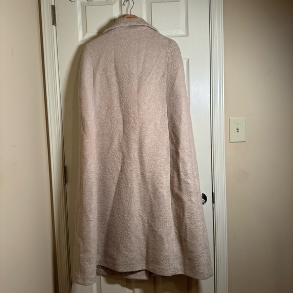 Winter Casual Poncho Double Breasted Stand Collar Wool Blend Cape Cloak Coat M - Picture 10 of 13